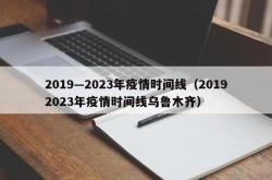 2019—2023年疫情时间线（20192023年疫情时间线乌鲁木齐）